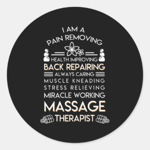 Massage Therapistische pijn Verwijderen gezondheid Ronde Sticker