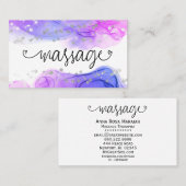 * * Massage Therapistische therapie Harten Glitter Visitekaartje (Voorkant / Achterkant)