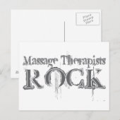 Massage Therapists Rock Briefkaart (Voorkant / Achterkant)