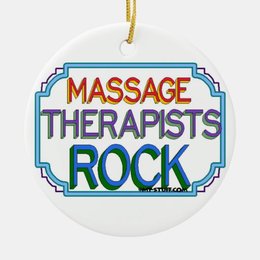 Massage Therapists Rock Keramisch Ornament (Voorkant)