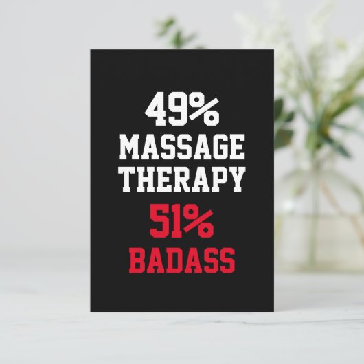 Massage Therapy Badass Kaart (Staand voorkant)