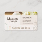 Massage Therapy Business Card Visitekaartje (Achterkant)