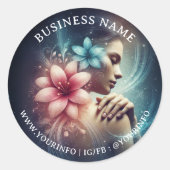 Massage Therapy Healing Hands Energy Spa Dank u Ronde Sticker (Voorkant)