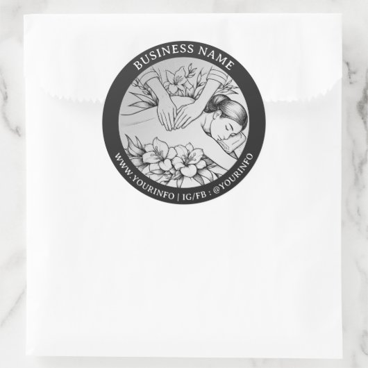 Massage Therapy Healing Hands Energy Spa Dank u Ronde Sticker (Tas)