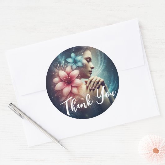 Massage Therapy Healing Hands Energy Spa Dank u Ronde Sticker (Envelop)