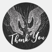 Massage Therapy Healing Hands Energy Spa Dank u Ronde Sticker (Voorkant)