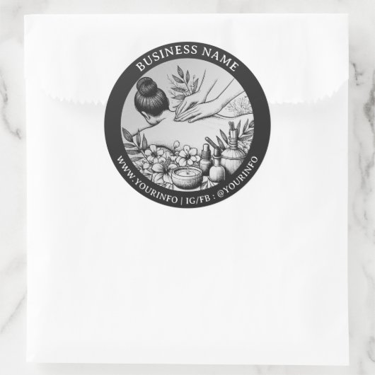 Massage Therapy Healing Hands Energy Spa Dank u Ronde Sticker (Tas)