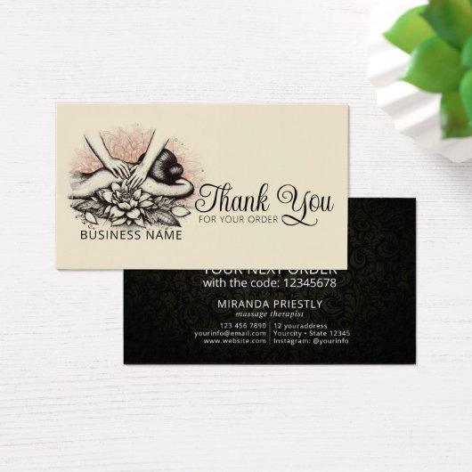 Massage Therapy Healing Hands Energy Spa Dank u Visitekaartje (Bureau)