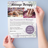 Massage Therapy Services Flyer Sjabloon (Hand)