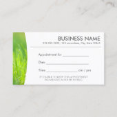 Massage Therapy Spring Green Spa Appointment Afsprakenkaartje (Voorkant)
