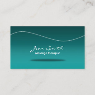 Massage Therapy Stylish Blauwgroen Visitekaartje