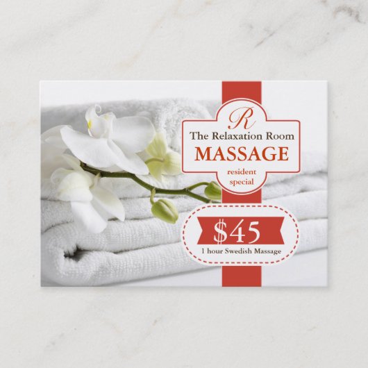 Massage Therapy Voucher Kortingskaartje (Voorkant)