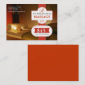 Massage Therapy Voucher Kortingskaartje (Voorkant / Achterkant)
