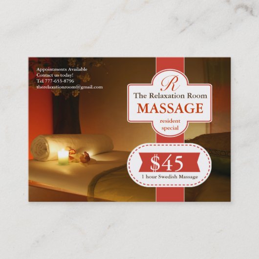 Massage Therapy Voucher Kortingskaartje (Voorkant)