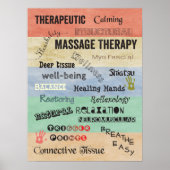 Massage Therapy Words Poster (Voorkant)