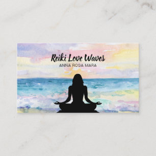 *~* Massage van Reiki Master Ocean Sunrise Meditat Visitekaartje