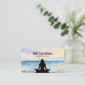 *~* Massage van Reiki Master Ocean Sunrise Meditat Visitekaartje (Staand voorkant)