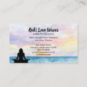 *~* Massage van Reiki Master Ocean Sunrise Meditat Visitekaartje (Achterkant)
