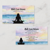 *~* Massage van Reiki Master Ocean Sunrise Meditat Visitekaartje (Voorkant / Achterkant)