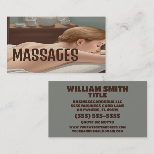 Massage Visitekaartje (Voorkant / Achterkant)