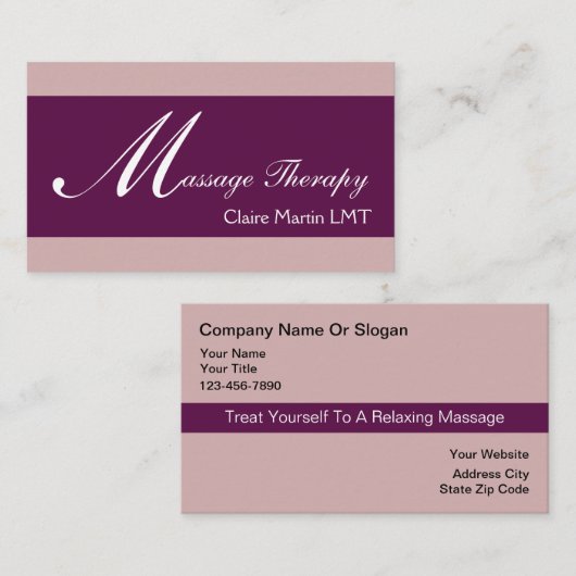 Massage Visitekaartjes (Voorkant / Achterkant)
