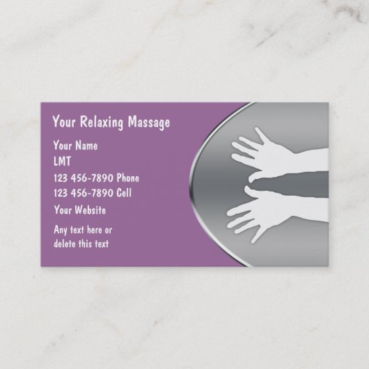 Massage Visitekaartjes (Voorkant)