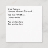 Massage Visitekaartjes met vergunning Lotus Flower (Achterkant)