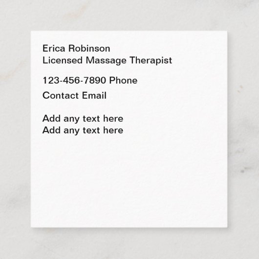 Massage Visitekaartjes met vergunning Lotus Flower (Achterkant)