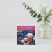 Massage Visitekaartjes met vergunning Lotus Flower (Staand voorkant)