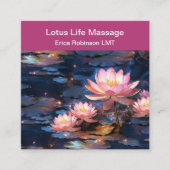 Massage Visitekaartjes met vergunning Lotus Flower (Voorkant)