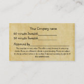 Massage: voorkeursclientkaart visitekaartje (Achterkant)