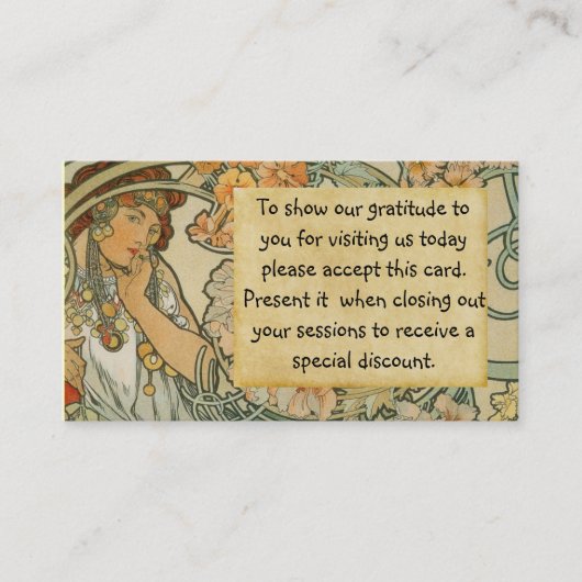 Massage: voorkeursclientkaart visitekaartje (Voorkant)