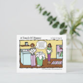 Massage waslijst "Een aanraking met Humor" Briefkaart (Staand voorkant)