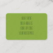 Massage Zen Stones Spa Wellness tranquility green Visitekaartje (Achterkant)