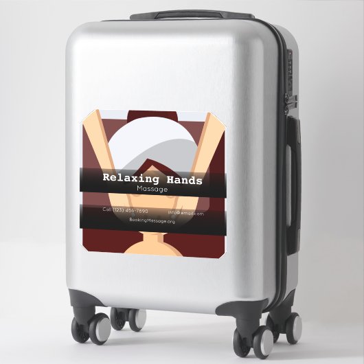 Massagebedrijf voor autoadvertenties sticker (Koffer)