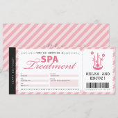 Massagedag van Spa Massage Roze Gift Voucher Certi (Voorkant / Achterkant)