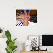 Massagehanden op poster (Thuiskantoor)