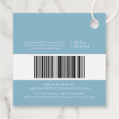 Massageolie schoonheidsproduct blauw barcode label (Achterkant)