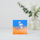 Massagepa Wellness Flower Hologram Logo Afsprakenkaartje (Staand voorkant)