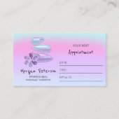 Massagepa Wellness Holographic Logo Vloersteen Afsprakenkaartje (Voorkant)