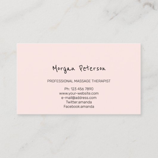 Massagepa Wellness Logo Vloeiend Roos Groen Afsprakenkaartje (Achterkant)