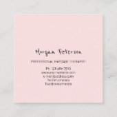 Massagepa Wellness Pink Logo Square Afsprakenkaartje (Achterkant)