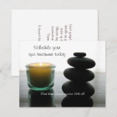 Massagepels en kaars kaart (Voorkant / Achterkant)