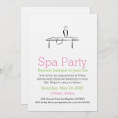 Massagepictogram Spa Party Kaart (Voorkant / Achterkant)