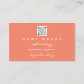 Massagereflexologie Glitter Hands Coral Gold QR Visitekaartje (Achterkant)