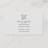 Massagereflexologie Glitter Hands Gold QRCode Gray Visitekaartje (Achterkant)