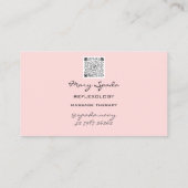 Massagereflexologie Glitter Hands Gold QRCode Pink Visitekaartje (Achterkant)