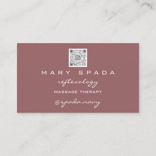 Massagereflexologie Glitter Hands Gold QRCode Roos Visitekaartje (Achterkant)