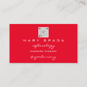 Massagereflexologie Glitter Hands Red Gold QR Visitekaartje (Achterkant)