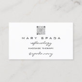 Massagereflexologie Glitter Hands WhiteGold QRCODE Visitekaartje (Achterkant)